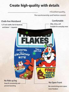 DOKER 3条装男士新款加长平角内裤，采用个性化印花图案，柔软亲肤，速干透气，弹性面料，数码印花，时尚休闲，适合运动、居家、骑行等场合。 - 彩色 - 查看 5