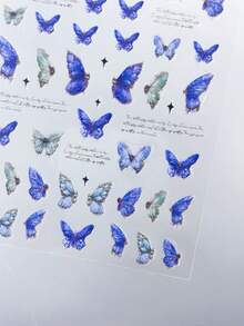 1 Tấm 3D Phức Tạp Bướm & Khẩu Hiệu Đồ Họa Móng Tay Nghệ Thuật Miếng Dán Nhanh Chóng, Dễ Dàng Móng Tay Nghệ Thuật Đề Can Sang Trọng Trang Trí Móng Tay Dán Móng Tay DIY - Nhiều màu - Xem 4