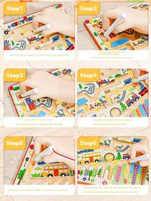 Magnetic Maze Tracking Game With Numbers And Pencil For Children, Montessori Educational Toy For Early Learning And Attention Training. Birthday Gift And Classroom Reward For Kids - Multicolor - View 5