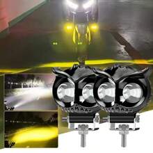 Heyword Heyword The Two-Color Motorcycle Headlight Features An Owl Design With Four Modes Of Auxiliary Spotlights, Motorcycle Scooter Fog Lights, And Driving Lights