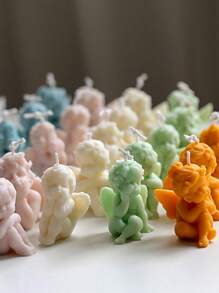 5-Piece Angel Candle Silicone Molds Set, 3D Angel-Shaped Silicone Candle Making Kit, Craft Casting Molds For DIY Home Decor And Soap Making - Material: Silicone, No Power Supply Needed