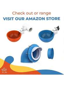 Large Automatic Chicken Waterer Cups| Chicken Water Feeder Suitable For Chicks, Duck, Goose, Turkey And Bunny| Poultry Water Feeder Kit (Orange)… - Pack Of 8 - View 9