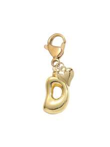 Bubble Letter Cute Necklace Pendant, Bag Charm - Lucky Crystal Pendant With Golden Heart Pendant, Letter A-Z, Shiny Alloy Bag Backpack Keychain - Perfect Gift For Birthday And Special Occasions, Keychain Bag Backpack Car Charm, Gift For Women And Girls, Wallet And Handbag Accessories. Small Gift For Women On Birthday, Valentine's Day, Mother's Day. - Gold - View 19