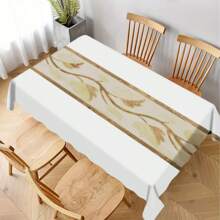 1pc/50pcs Versatile Elegant Bohemian Style Printed Polyester Tablecloth, Suitable For Kitchen, Dining Room, Holidays, Party, Easy To Clean And Durable Rectangular Tabletop Decor, Party Tablecloth, Modern Dining Table Cloth