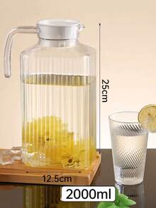 1 件大容量亚克力饮料分配器带盖，冷/热饮水壶，防碎 - 非常适合储存和盛放冷/热饮料、果汁、茶、牛奶