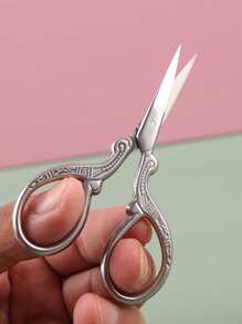 1 pièce Ciseaux de beauté à poignée dégradée en acier inoxydable, coupe-ongles à pointes pointues pour les sourcils, les cils, les stickers pour ongles, les fournitures pour ongles, les outils pour ongles, les outils d'art pour ongles, la rentrée scolaire, les ongles, les outils pour ongles pour les faux ongles, les outils de manucure et de pédicure