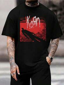 Camiseta de Korn Band - Camiseta gráfica para hombre y mujer - Mercancía de Nu Metal - Ropa para fans de música rock - Ropa para concierto - Camiseta de Heavy Metal - Regalo para papá - Negro - Ver 1