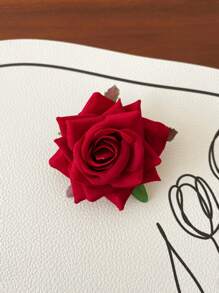 3 szt. spinki do włosów dla kobiet 2,7 cala, spinka do włosów z różą, broszka z różą, spinki kwiatowe dla kobiet, dziewcząt, na wesele, spinki do włosów, klamry do włosów, artykuły szkolne