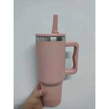 1200ml Thermal Cup With Open And Close Spout Immediate Shipping New Model - Baby Pink - View 1
