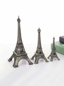 1pc Vintage Bronze Paris Eiffel Tower Model, High-Quality Zinc Alloy Material, Metal Crafts Home/Office Decor, Gift
