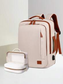 Myco Mochila de viaje para hombres, aprobada para equipaje de mano de 40L, con 3 cubos de embalaje, bolsa de viaje para fines de semana, universidad, oficina, regalos de Navidad, bolsa de viaje de invierno, bolsa escolar, mochila de vuelta al cole, de gran capacidad, impermeable, compartimento para portátil, diseño con correa de equipaje, ligera, portátil, para trabajadores de cuello blanco, perfecta para vuelta al cole, primer día de escuela, exterior, viajes, salidas