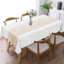 1pc/50pcs Versatile Elegant Bohemian Style Printed Polyester Tablecloth, Suitable For Kitchen, Dining Room, Holidays, Party, Easy To Clean And Durable Rectangular Tabletop Decor, Party Tablecloth, Modern Dining Table Cloth
