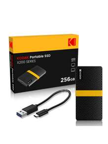 Kodak KODAK TYPE-C 3.2 PSSD Portable Solid State Drive (SSD), 128GB / 256GB / 512GB / 1TB Mini External Portable Hard Drive
