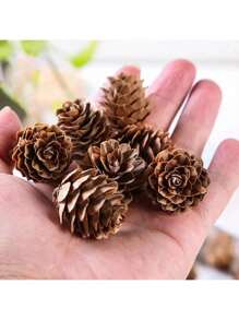 20/50 Piezas Conos de piña decorativos falsos y convenientes de estilo DIY para decoración de Navidad, otoño, invierno y hogar. Decoración realista de piñas artificiales para coronas navideñas, regalos y decoración de dormitorio.