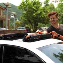 Soft Roof Rack Pads Universal Car Rooftop Lage Carrier Capacity Load 176lb For Kayak Surfboard  Canoe With Tie Down Strap PP Rope Quick Loop Strap And Storage Bag - as pic - View 7