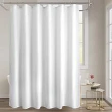 New Titanker Fabric Shower Curtain Liner Washable, 72 X 78 Inches, White Shower Liner Fabric With 2 Magnets, Polyester Long Bathroom Shower Curtain Liner Waterproof Soft Lightweight, White - 白色 72 英吋寬 x 78 英吋長(1 包) - 查看 7