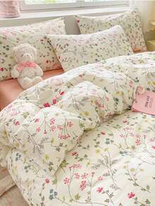 Bộ 2/3 món, họa tiết hoa tươi mát và thoải mái, phù hợp cho cả nam và nữ, thích hợp mặc ở ký túc xá, có thể dùng làm vỏ chăn và bộ đồ giường, mềm mại và thân thiện với da, vỏ chăn và vỏ gối in họa tiết, không bao gồm ruột chăn, thích hợp cho giường đôi, giường cỡ Queen, giường cỡ King, dùng được quanh năm, trang trí nhà cửa, quà tặng đồ giường, có thể giặt máy, thích hợp cho giường đơn, giường đôi, giường cỡ Queen, giường cỡ King. - Nhiều màu - Xem 7