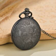 New Hollow Flower, Rabbit, Playing Card, Vintage Palace Style Pocket Watch Chain, Material Upgraded Version, Great Gift For Friends - Black - View 4