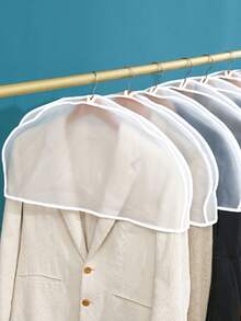 1pc/3pcs Clothing Dust Cover, Hanging Garment Bag, Transparent Waterproof Coat, Suit Protector Cover