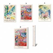 1pc/3PCS Vintage Abstract Matisse Exhibition Mid Century Landscape Posters Prints Wall Art Canvas Painting Picture Living Room Home Decor Frameless Vintage Frame Vintage