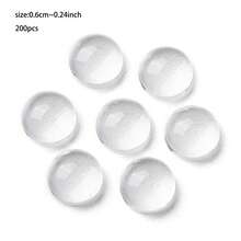 Approx. 200pcs Multi-Size Clear Glass Cabochons, Suitable For Photo Etching Pendant, DIY Jewelry Making - Patches - View 18