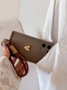 畅销手机壳，兼容三星Galaxy S25、S24、S24 Plus/S24+、S24 Ultra、S24 FE、S20、S21、S22、S23，可爱浅紫色爱心图案，兼容，配有防滑握把和挂绳，军规级防震防水防摔防刮。 - 棕色 - 查看 3