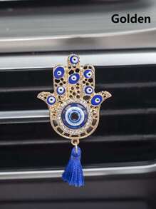 1pc Fashion Personalized Palm Devil's Eye Decor Air Vent Clip, Car Air Freshener Clip, Car Accessories