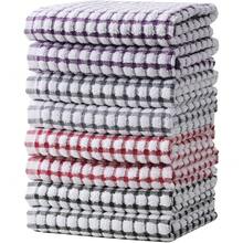 New Oeleky Dish Towels For Kitchen, Cotton Kitchen Towels For Drying Dishes Pack Of 8 (Multi C, 15X26 Inches) - 多色 C 15X26 英寸 - 查看 1