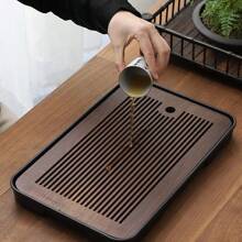 1 pièce Set à thé en bois, plateaux d'égouttage à thé, plateaux à thé Gongfu domestiques et extérieurs, plateaux à thé portables, plateaux à café, plateaux alimentaires pour la rentrée scolaire