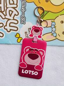 Disney Disney Cute Cartoon Style Release Button ID Badge/Card Holder, Metro/Bus Card Case, Name Tag Lanyard Keychain School Supplies,Back To School