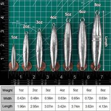 Dr.Fish 5 Pack Inline Trolling Sinker Torpedo Fishing Weight Lead Fishing Weight Sinker Double Ring Saltwater Offshore Boat Fishing - White - View 2