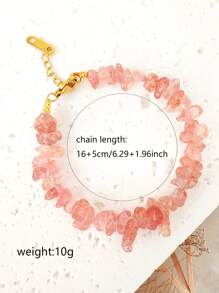 1pc Colorful Women's Natural Stone Bracelet