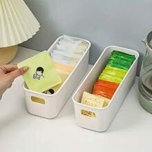 12/6pcs Set Of Stackable Plastic Storage Boxes With Handles - A Universal Organizing Tool For Office, Home And Wardrobe. Strong And Durable, Suitable For Stationery, Beauty Products, Socks, Underwear And Other Items. Adopt A Space-Saving Drawer Design, In The Form Of Baskets, Boxes, Containers, Etc., To Help Home Efficient Storage