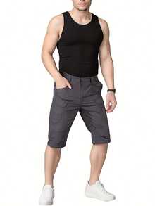 Men's Tactical Shorts With Multiple Pockets, Durable Multifunctional Utility Shorts, Quick-Drying Summer Training Shorts With Multiple Pockets - Grey - View 4