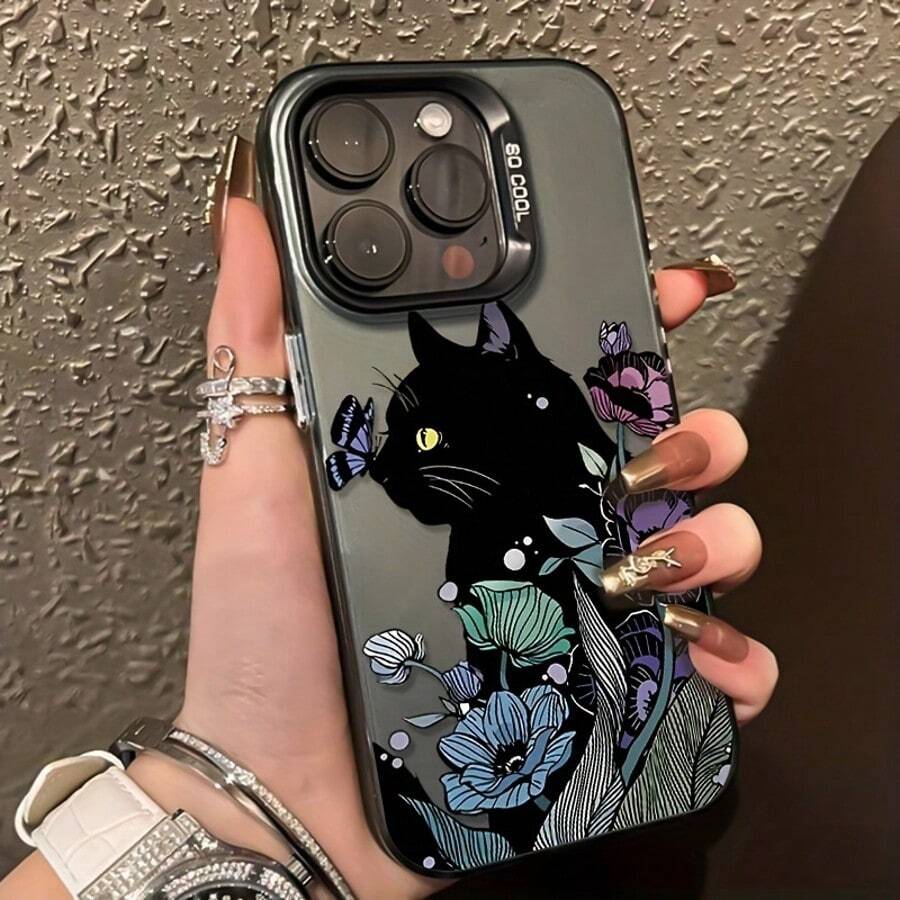 1 件时尚花猫设计手机壳，兼容 15 Pro Max、15、14、13、12、11、8、7、XS Max、XR、X、XS 和 8 Plus，提供防摔和防震保护。 - 彩色 - 查看 1