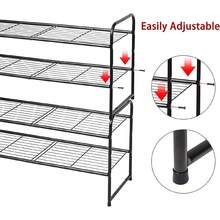 2 Tier Shoe Rack, Closet Metal Shoe Rack Organizer Heavy Duty, Stackable, Black-Cll - Bronze - View 6