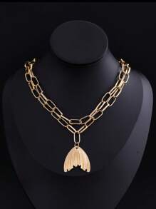 1pc Minimalist Gold Pendant Necklace, Multiple Styles Available