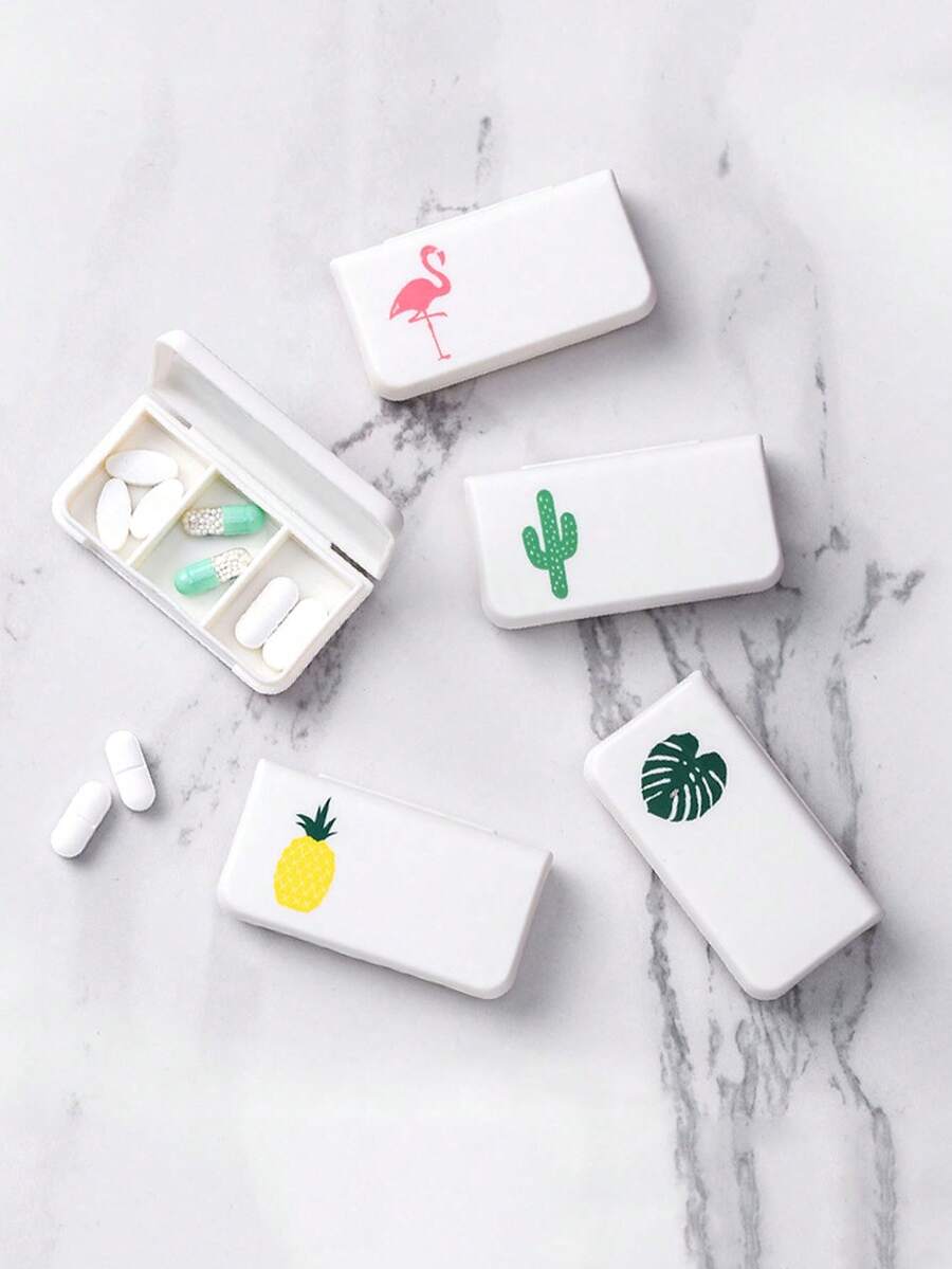 3 Grids Mini Pill Case Plastic Travel Medicine Box Cute Small Tablet Pill Storage Organizer Box Holder Container Dispenser Case - Multicolor - View 1