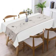 1pc/50pcs Versatile Elegant Bohemian Style Printed Polyester Tablecloth, Suitable For Kitchen, Dining Room, Holidays, Party, Easy To Clean And Durable Rectangular Tabletop Decor, Party Tablecloth, Modern Dining Table Cloth
