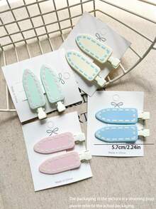 8件套粉彩马卡龙色水滴发夹，可爱侧刘海隐形发夹，百搭日常佩戴，发爪夹，发卡，学生用品，发饰，头部饰品 - 彩色 - 查看 2