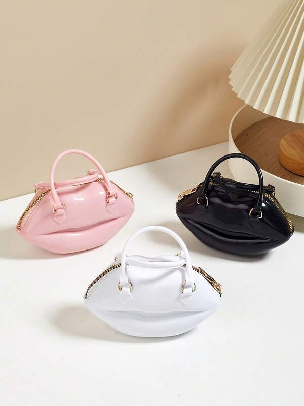 حقيبة يد بتصميم صدفة أنيقة للأطفال، حقيبة هدية للبنات، تصميم صغير بشكل شفاه جميل، حقيبة يد مفضلة لدى الأطفال