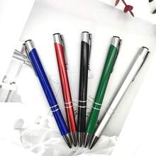 Penne a sfera di lusso personalizzate in metallo e alluminio con astuccio in pelle nera - strumenti di scrittura personalizzati per nome e sito web aziendale, regalo perfetto per uomini, anniversari, compleanni, regali di laurea - Multicolore - Visualizzare 5