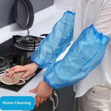 100pcs Disposable Arm Sleeves, Transparent Plastic Sleeves, Waterproof, Dustproof, And Oil Resistant Arm Sleeves