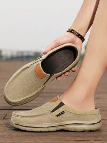 2025 Men's Casual Slip-On Loafers, Indoor Slouchy Shoes, Thick Soft Sole Sneakers. Size Runs Small, Please Order 1 Size Up