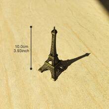 1pc Vintage Bronze Paris Eiffel Tower Model, High-Quality Zinc Alloy Material, Metal Crafts Home/Office Decor, Gift