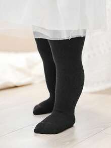 1 Pair Toddler & Kids' Breathable Solid Tights - Children Girl Kid Tights For School, Play & Performance - Multicolor - View 3