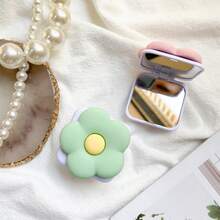 Flower Phone Stand | Waterproof PVC|, Multiple Color Flower Designs, Retractable Ring Stand With Makeup Mirror |, Multiple Cream Colors, A Phone Stand That Combines Fashion And Practicality Compatible With IPhone, Android Phone, Gift For Birthday, Family, Friends Push-Pull Phone Grip, Phone Holder, Phone Accessories - Multicolor - View 15