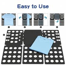 1PC Clothes Folding Board Easy And Fast Laundry Shirt Folding Board Home Storage Tool For Adults Clothes Folder Magic Folder T Shirts Jumpers Organizer Fold Save Time Pants Holder Quick T-Shirts Home Storage Hangers Convenient