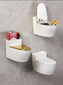 1 件优质壁挂式厕所烟灰缸 - 适合家庭、酒店和办公室的时尚装饰 - 耐用且节省空间，是送给男士、女士、朋友和家人的完美多功能礼物 - 适合生日、节日和家居装饰 - 彩色 - 查看 9