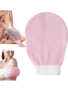 3 Pieces Deep Exfoliating Gloves For Smooth And Shiny Skin - Body Scrub For Bath And Shower - Cleanses Dry Dead Skin - Gentle Yet Effective Exfoliating Gloves, Korean Exfoliating Gloves, Visibly Remove Dead Skin, Great For Self-Tanning Or Keratosis Pilaris, Made Of 100% Viscose, Comes With Body Scrub, Bag, Storage Box, Hair Clips